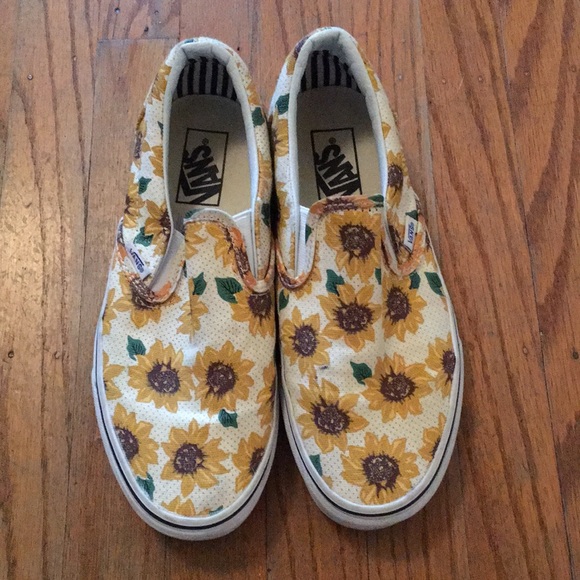 sunflower print vans